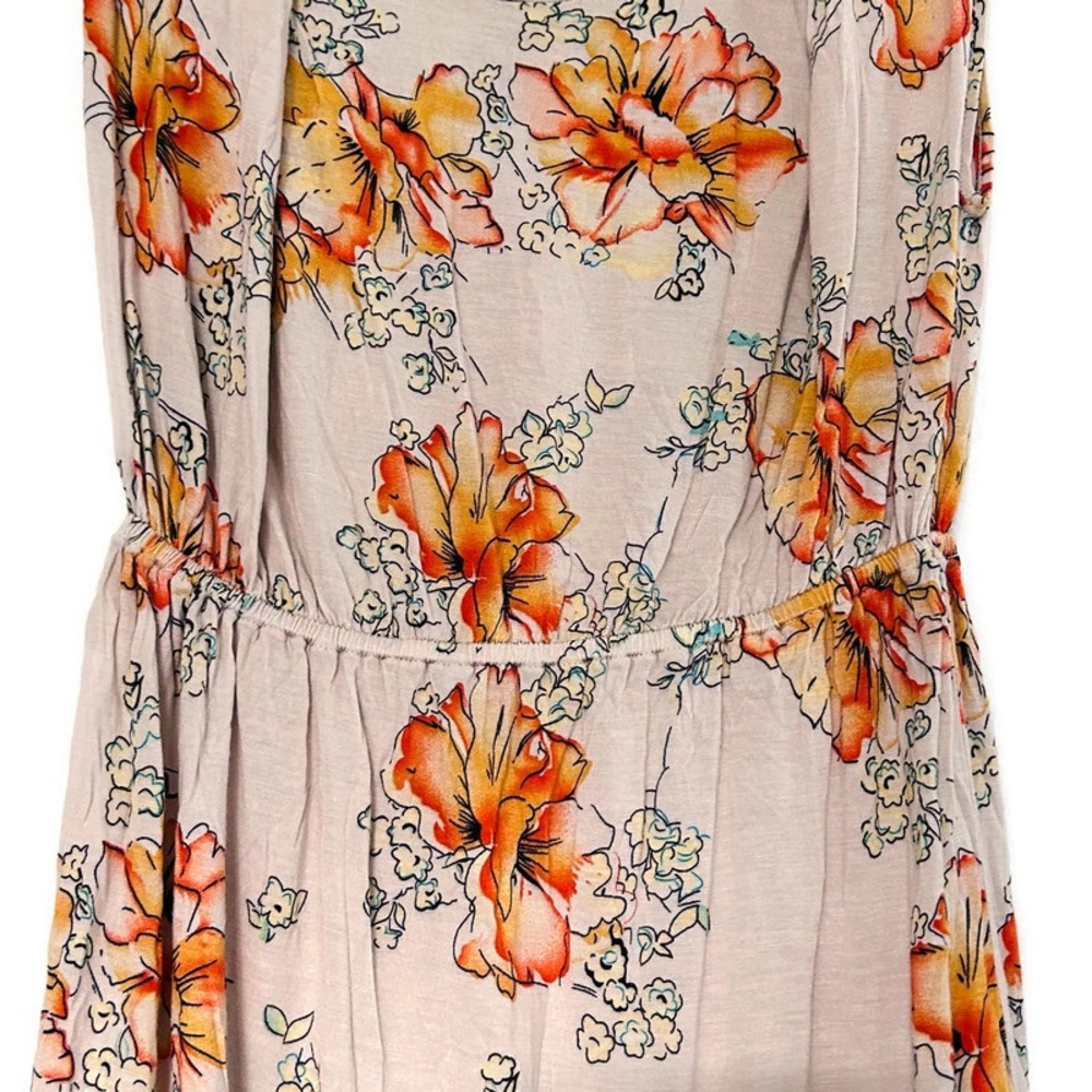 Free People Floral Mini Dress XS Boho Cottagecore Romantic Drop Waist Balletcore - Picture 5 of 13
